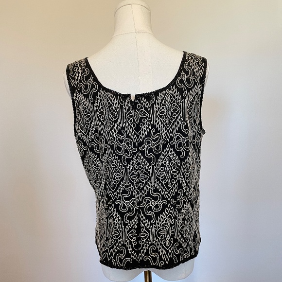 Vintage Stenay Silk Beaded Tank Top Womens L Evening Cocktail Glam Party Y2K - Picture 4 of 10